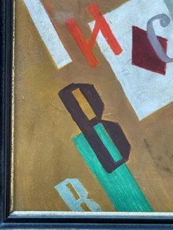 Pamono Ivan Puni / Jean Pougny, The Ace of Diamonds, 1915, Oil on Cardboard><noscript><img width=