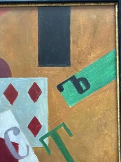 Pamono Ivan Puni / Jean Pougny, The Ace of Diamonds, 1915, Oil on Cardboard><noscript><img width=