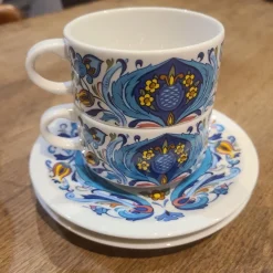 Pamono Izmir Coffee Cups and Saucers by Villeroy & Boch, 1973, Set of 4><noscript><img width=