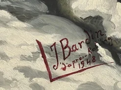 Pamono J. Bardin, Boar Fight, Oil Painting, Framed><noscript><img width=
