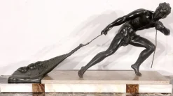 Best Pamono J. De Roncourt, Art Deco Fisherman, 1930, Babbitt