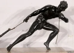 Best Pamono J. De Roncourt, Art Deco Fisherman, 1930, Babbitt