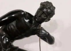 Best Pamono J. De Roncourt, Art Deco Fisherman, 1930, Babbitt