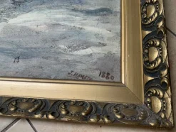 Pamono J. Han, Winter Landscape, 1880, Oil on Canvas, Framed