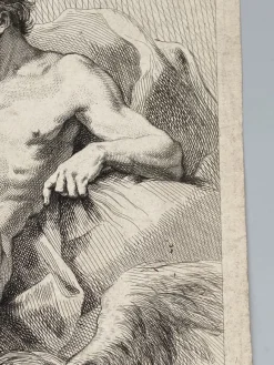 Pamono J J Pasquier, Man with Eagle, 18th Century, Engraving