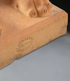 Pamono J M Craig, Large Lion Statues, 19th Century, Terracotta, Set of 2><noscript><img width=