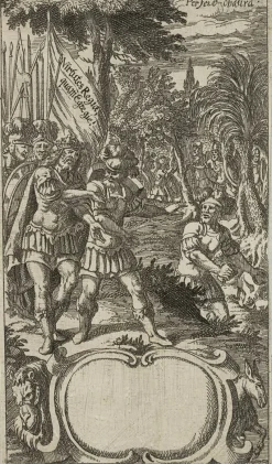 Pamono J. Meyer, a King Is Ambushed With His Army, 17th-century, Etching> Old Masters