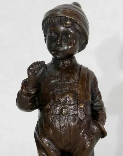 Sale Pamono J. Schmidt-Felling, Le Petit Fumeur, Late 19th Century, Bronze