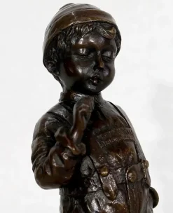 Sale Pamono J. Schmidt-Felling, Le Petit Fumeur, Late 19th Century, Bronze
