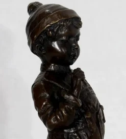 Sale Pamono J. Schmidt-Felling, Le Petit Fumeur, Late 19th Century, Bronze