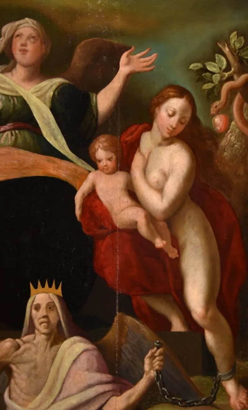 Pamono Jacob De Backer, Redemption of Adam & Eve, 1575, Oil Painting> Old Masters