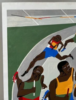 Hot Pamono Jacob Lawrence, Olympic Games Munich Poster, 1972, Screen Print