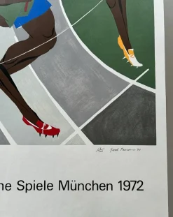 Hot Pamono Jacob Lawrence, Olympic Games Munich Poster, 1972, Screen Print