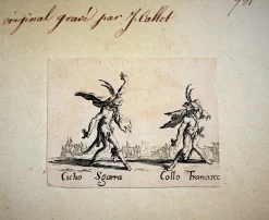 Sale Pamono Jacques Callot, Cicho Sgarra: Collo Francisco, 1622, Original Etching