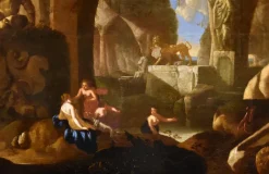 Pamono Jacques Muller, Diana and Nymphs, 1660, Oil on Panel, Framed><noscript><img width=