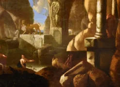 Pamono Jacques Muller, Diana and Nymphs, 1660, Oil on Panel, Framed><noscript><img width=