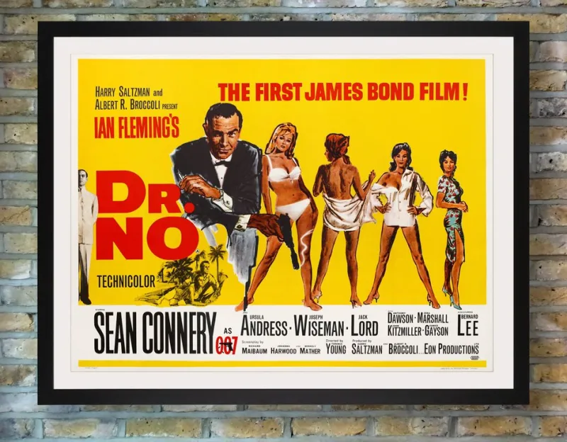 Pamono James Bond Dr. No Quad Movie Poster, United Kingdom, 1962> Posters|Wall Decor
