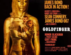 Pamono James Bond Goldfinger Original Vintage Movie Poster, British, 1964> Posters