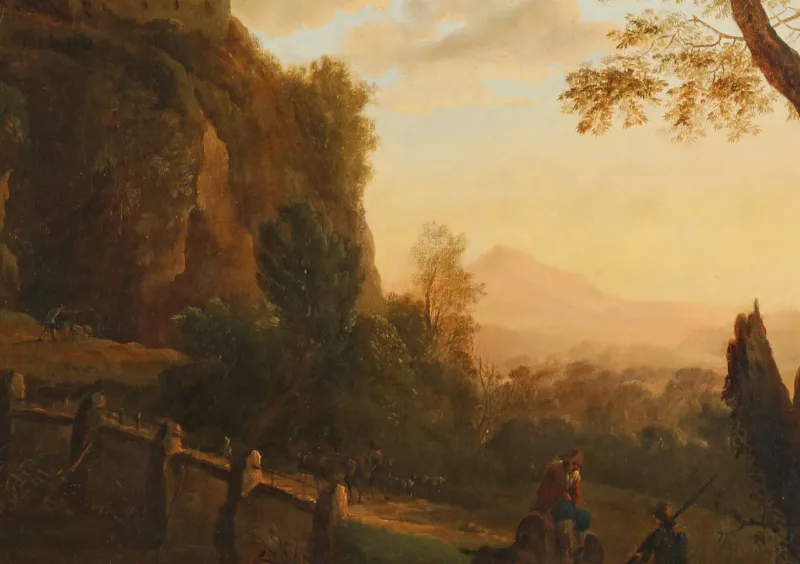 Pamono Jan Both, Southern Landscape, Old Master Painting> Old Masters