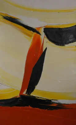Clearance Pamono Jan Meyer, Black and White Abstraction, 1985, Oil on Canvas