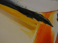 Clearance Pamono Jan Meyer, Black and White Abstraction, 1985, Oil on Canvas