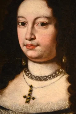 Online Pamono Jan Van Gelder, Portrait of Duchess Vittoria Farnese d'Este, 1670, Oil on Canvas, Framed