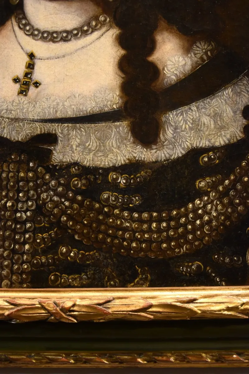 Online Pamono Jan Van Gelder, Portrait of Duchess Vittoria Farnese d'Este, 1670, Oil on Canvas, Framed
