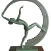 Outlet Pamono Janle, Art Deco Sculpture of Scarf Dancer, Spelter