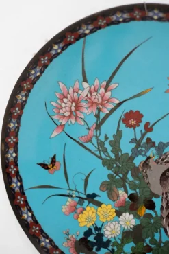 Pamono Japanese Bronze and Cloisonné Dish><noscript><img width=