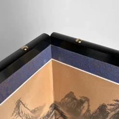 Pamono Japanese Byōbu Room Screen with Mountain Landscape, 1950s><noscript><img width=