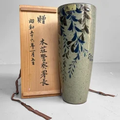 Sale Pamono Japanese Ceramic Ikebana Vase by Craft Fuji, 1980s