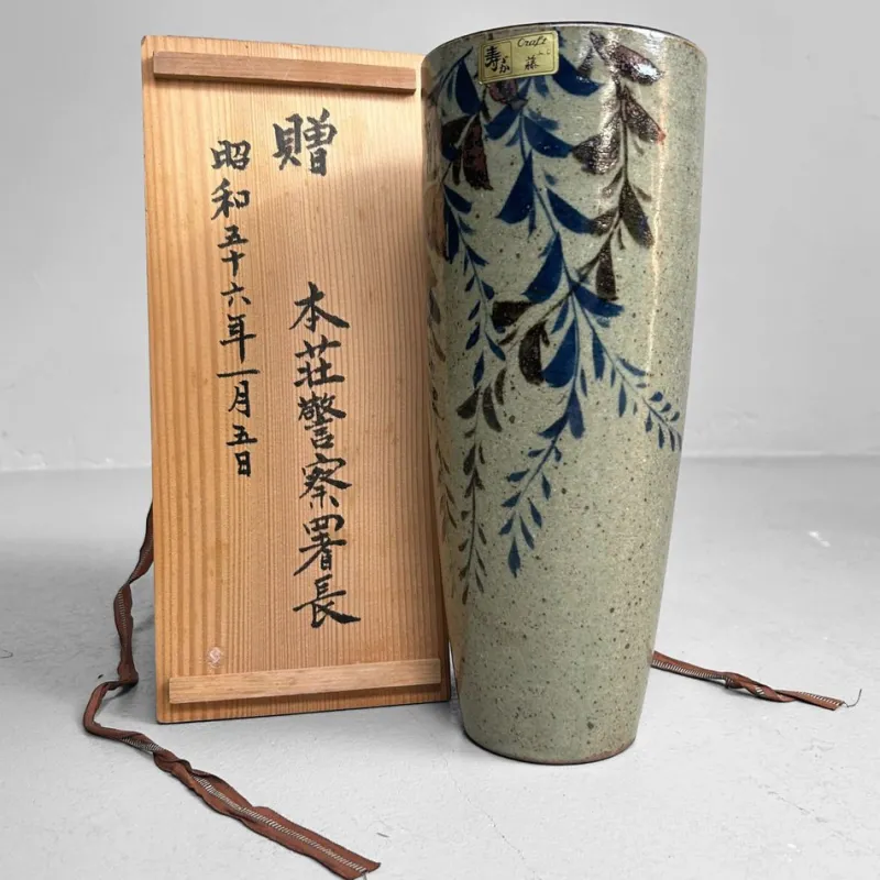 Sale Pamono Japanese Ceramic Ikebana Vase by Craft Fuji, 1980s