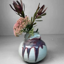 Pamono Japanese Ceramic Ikebana Vase, 1980s><noscript><img width=
