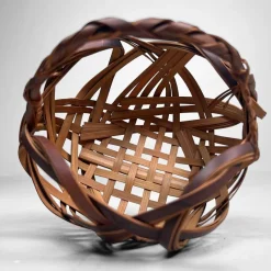 Pamono Japanese Hanakago Bamboo Ikebana Basket, 1950s