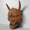 Pamono Japanese Hand-Carved Wooden Hannya Mask, 1980s> Wall Decor