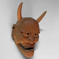 Pamono Japanese Hand-Carved Wooden Hannya Mask, 1980s><noscript><img width=