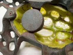 Sale Pamono Japanese Iron and Blown Glass Frog Garden Lantern, 1970s