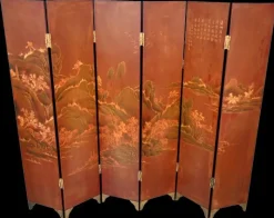 Pamono Japanese Lacquer Screen with Six Leaves> Room Dividers & Screens