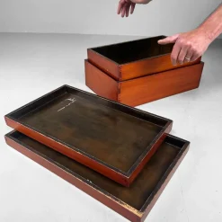 Outlet Pamono Japanese Lacquerware Storage Chests, 1920s, Set of 2