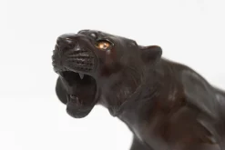 Pamono Japanese Meiji Artist, Tiger Sculpture, 1900s, Bronze><noscript><img width=