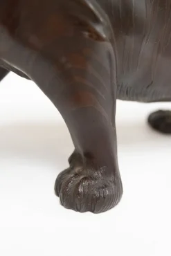 Pamono Japanese Meiji Artist, Tiger Sculpture, 1900s, Bronze><noscript><img width=