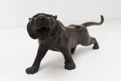 Pamono Japanese Meiji Artist, Tiger Sculpture, 1900s, Bronze><noscript><img width=