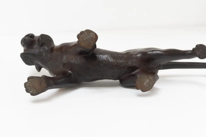Pamono Japanese Meiji Artist, Tiger Sculpture, 1900s, Bronze> Sculpture