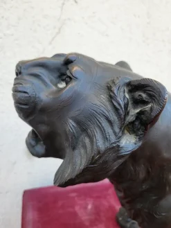 Clearance Pamono Japanese Meiji Artist, Tiger Sculpture, 19th Century, Bronze