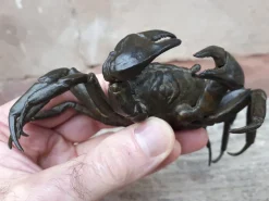 Sale Pamono Japanese Meiji Era Artist, Jizai Okimono Sculpture of a Crab, 1890s, Bronze
