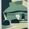 Pamono Japanese Mid-Century Modern Woodblock Print by Tomizaburo Hasegawa, 1960, Paper> Mid-Century