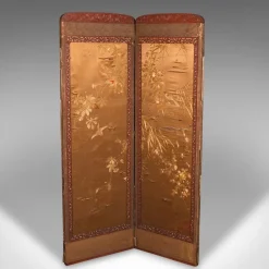 Pamono Japanese Photographic Prop Screen & Silk Cotton Room Divider, 1890s> Room Dividers & Screens