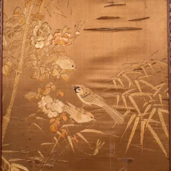 Pamono Japanese Photographic Prop Screen & Silk Cotton Room Divider, 1890s><noscript><img width=