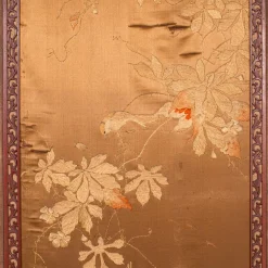 Pamono Japanese Photographic Prop Screen & Silk Cotton Room Divider, 1890s><noscript><img width=