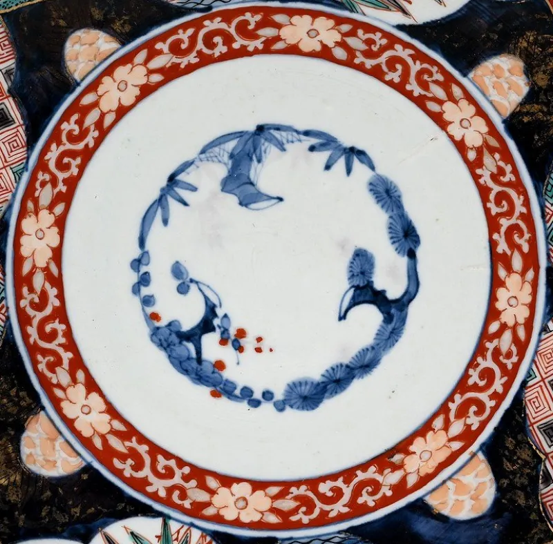 Outlet Pamono Japanese Porcelain Dish from Arita, 1890s